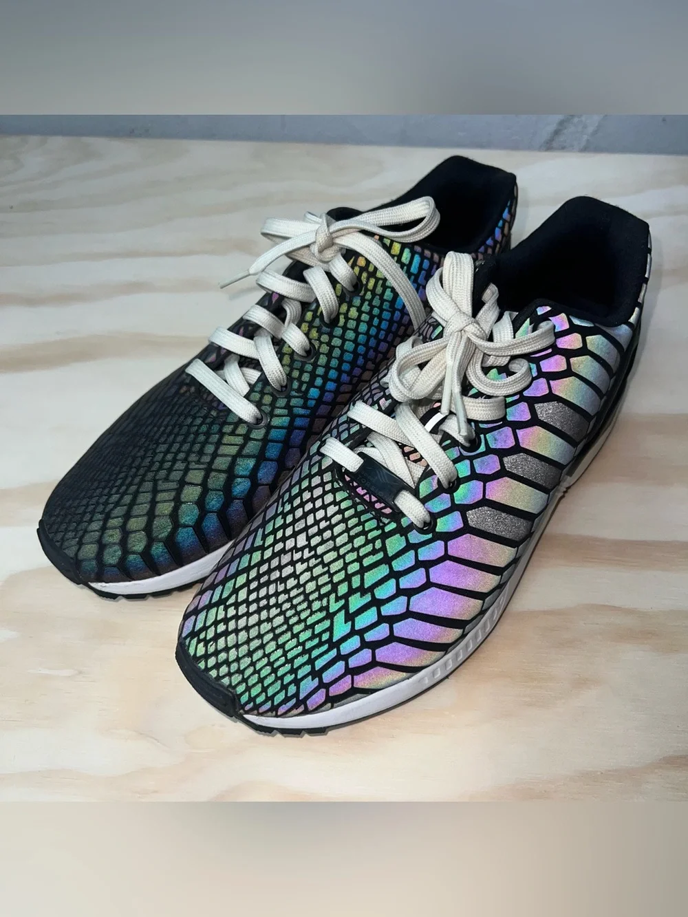 Adidas ZX Flux Xeno Reflective Mens Size US 10 Black Multicolor